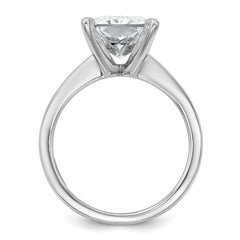 14k White Gold 5 carat Certified Lab Grown Diamond VS/SI+ G+ Radiant Solitare Complete Engagement Ring