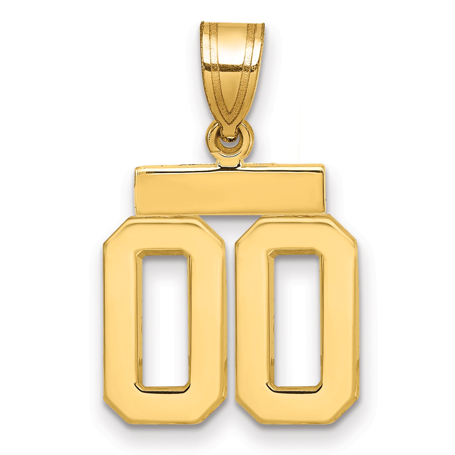 10k Small Polished Number 00 Charm Main image