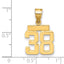 10k Small Polished Number 38 Charm