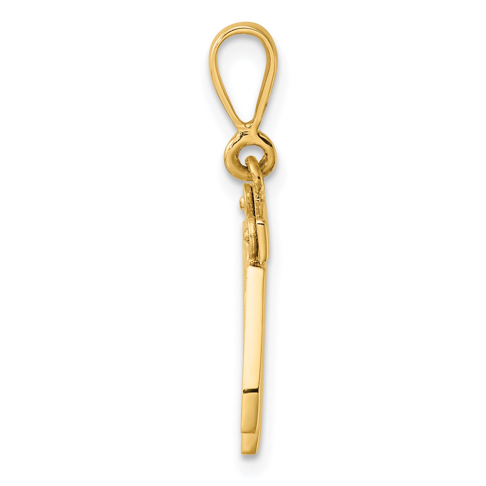 14k Small Polished Number 42 Charm Secondary image