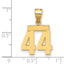 10k Small Polished Number 44 Charm
