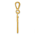 14k Small Polished Number 47 Charm