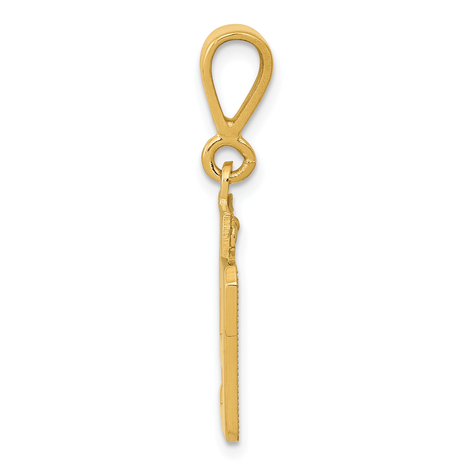 14k Small Polished Number 49 Charm
