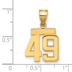 10k Small Polished Number 49 Charm