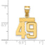 10k Small Polished Number 49 Charm