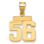10k Small Polished Number 56 Charm