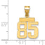 10k Small Polished Number 85 Charm