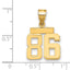 10k Small Polished Number 86 Charm