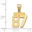 10k Small Polished Number 87 Charm