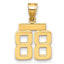 14k Small Polished Number 88 Charm