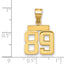 10k Small Polished Number 89 Charm