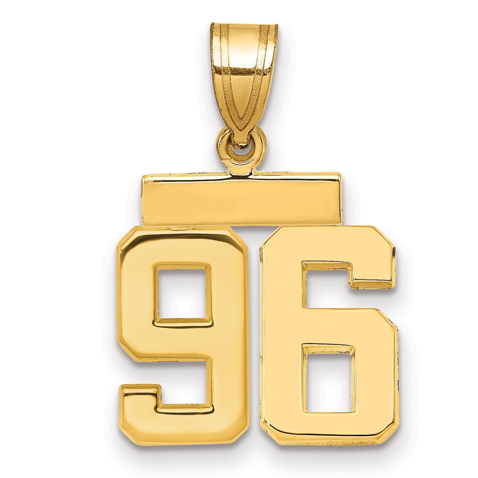 14k Small Polished Number 96 Charm Main image