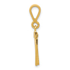 14k Small Polished Number 97 Charm