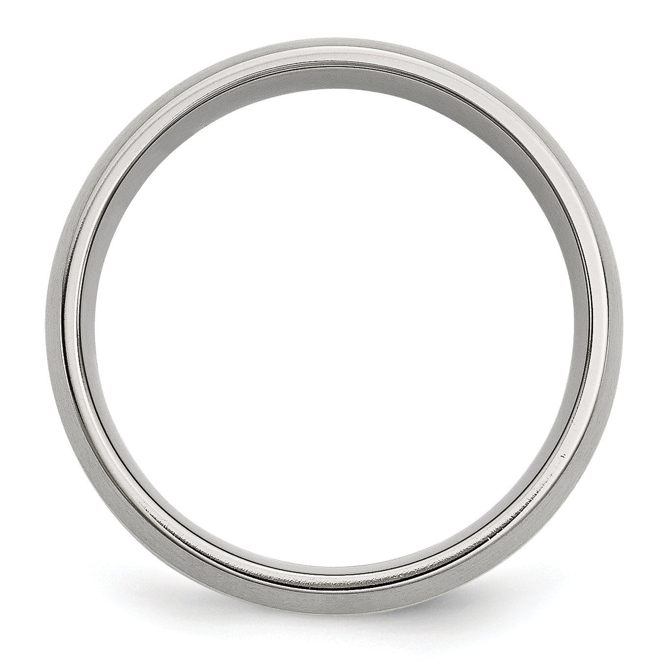 Stainless Steel 14k Yellow Inlay 8mm Brushed Band
