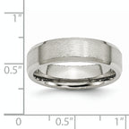 Chisel Stainless Steel Brushed and Polished 6mm Flat Beveled Edge Band