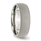 Chisel Stainless Steel Polished with Stone Finish 7mm Band
