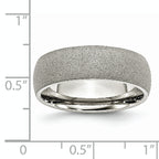 Chisel Stainless Steel Polished with Stone Finish 7mm Band