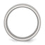 Chisel Stainless Steel Polished Black Enamel 8mm Beveled Edge Band