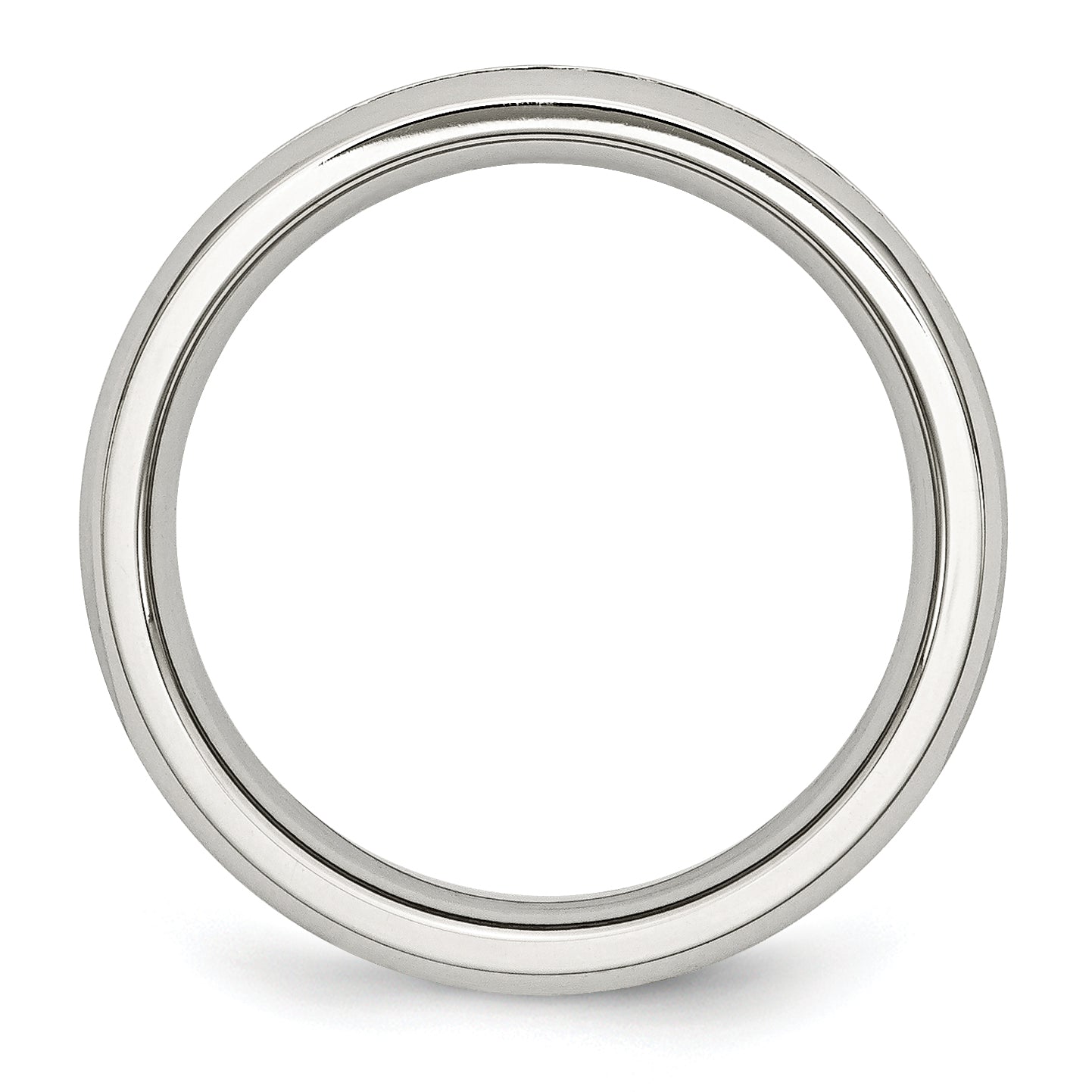 Chisel Stainless Steel Polished 4mm November Yellow CZ Ring Secondary image