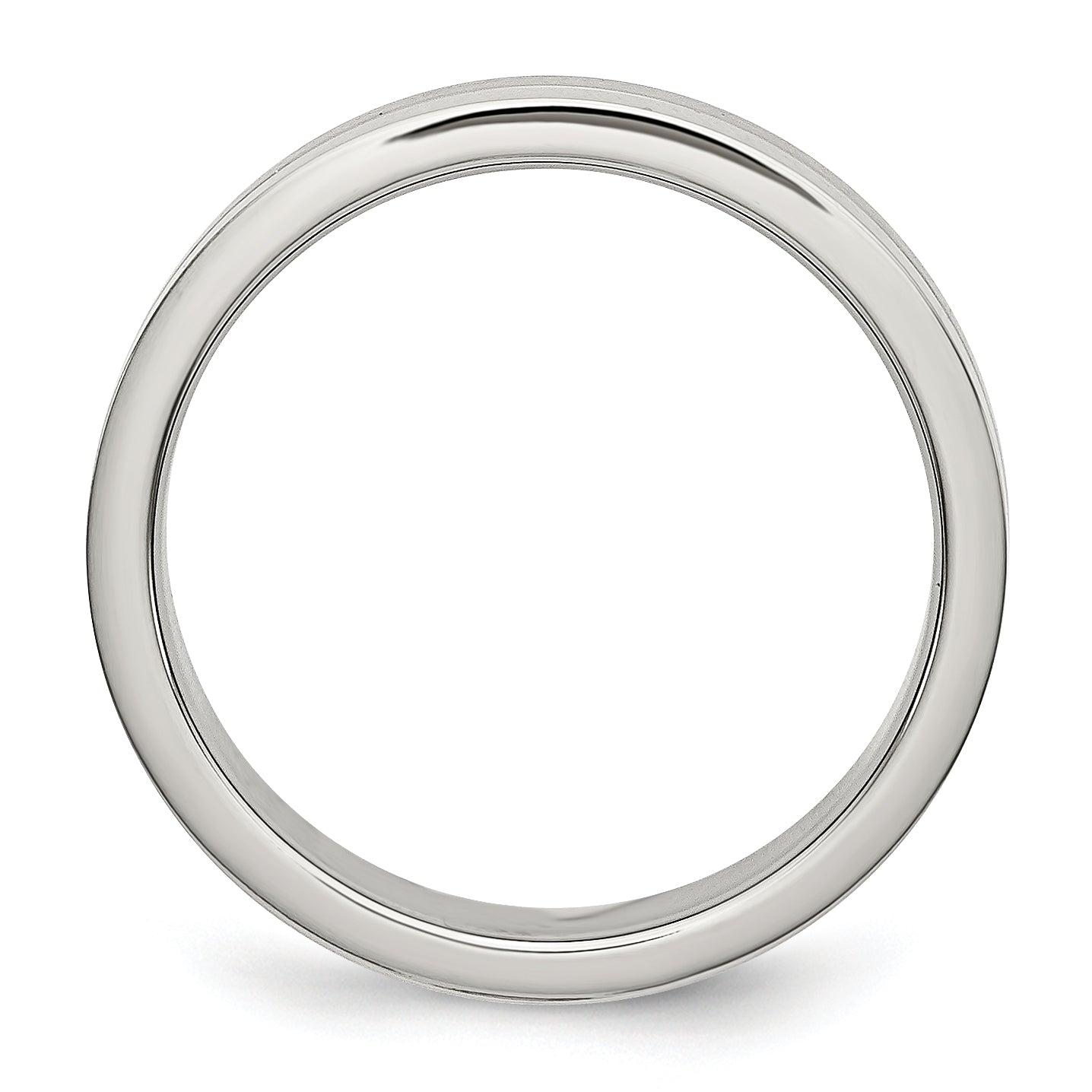 Stainless Steel 4mm Brushed & Polished Band Main image