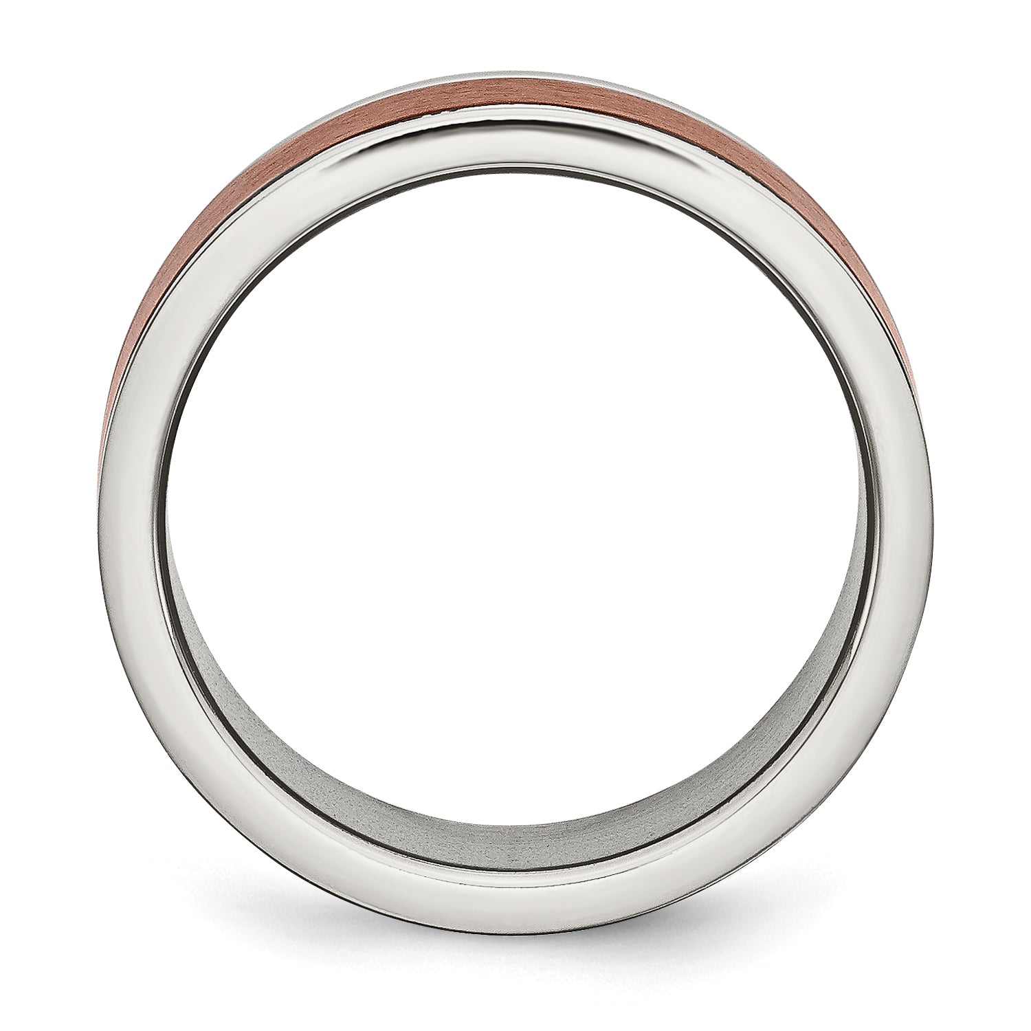 Brown IP-Plated Wedding Band in Stainless Steel, 8mm Secondary image