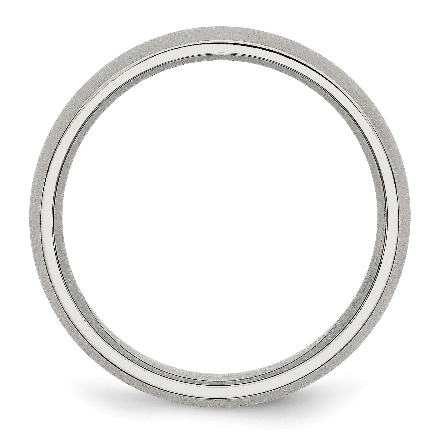 Brushed Comfort-Fit Wedding Band in Stainless Steel, 6mm Secondary image