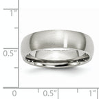 Chisel Stainless Steel Brushed 6mm Half Round Band