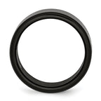 Chisel Stainless Steel Brushed Black IP-plated with Cross 9mm Band