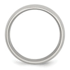 Chisel Stainless Steel Polished 7mm Half Round Band