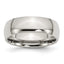 Chisel Stainless Steel Polished 7mm Half Round Band