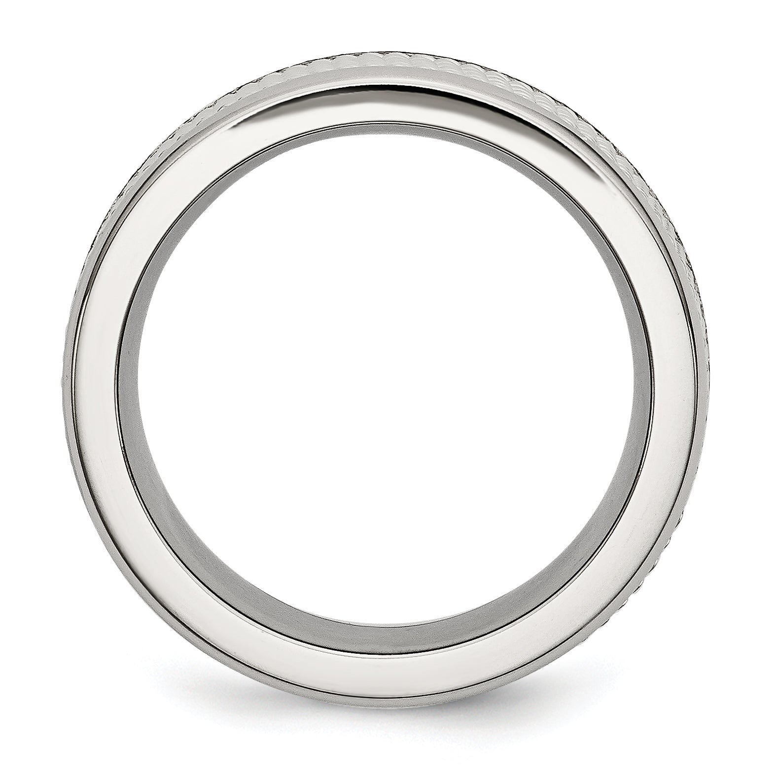 Stainless Steel Base with Steel Mesh Center 8mm Band Secondary image