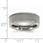 Stainless Steel Base with Steel Mesh Center 8mm Band