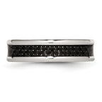 Chisel Stainless Steel Polished with Black Carbon Fiber Inlay 6mm Band