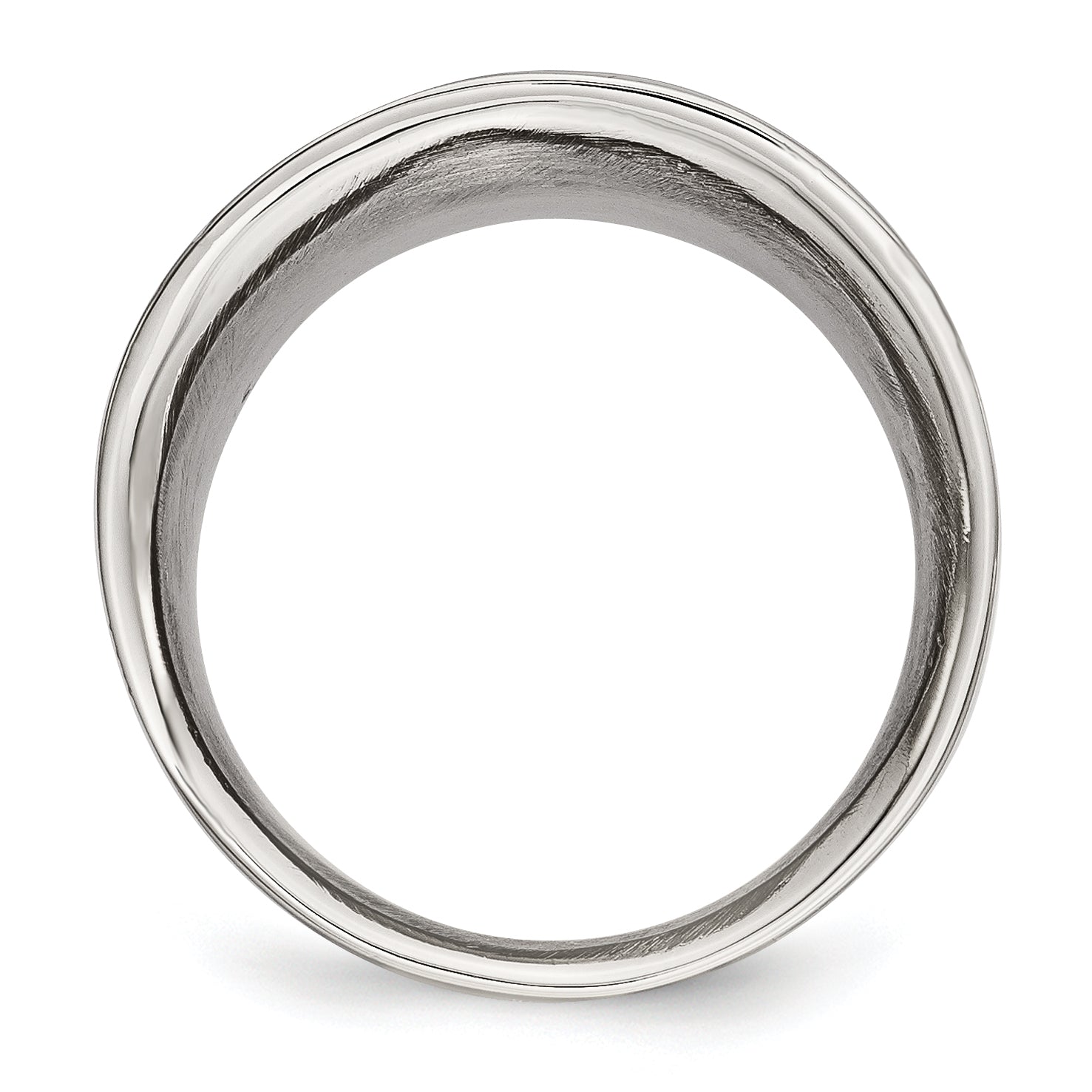 Chisel Stainless Steel Polished Ring Main image