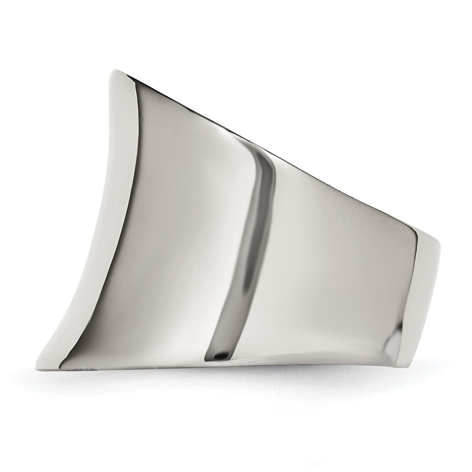 Chisel Stainless Steel Polished Ring Secondary image