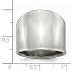 Chisel Stainless Steel Polished Ring