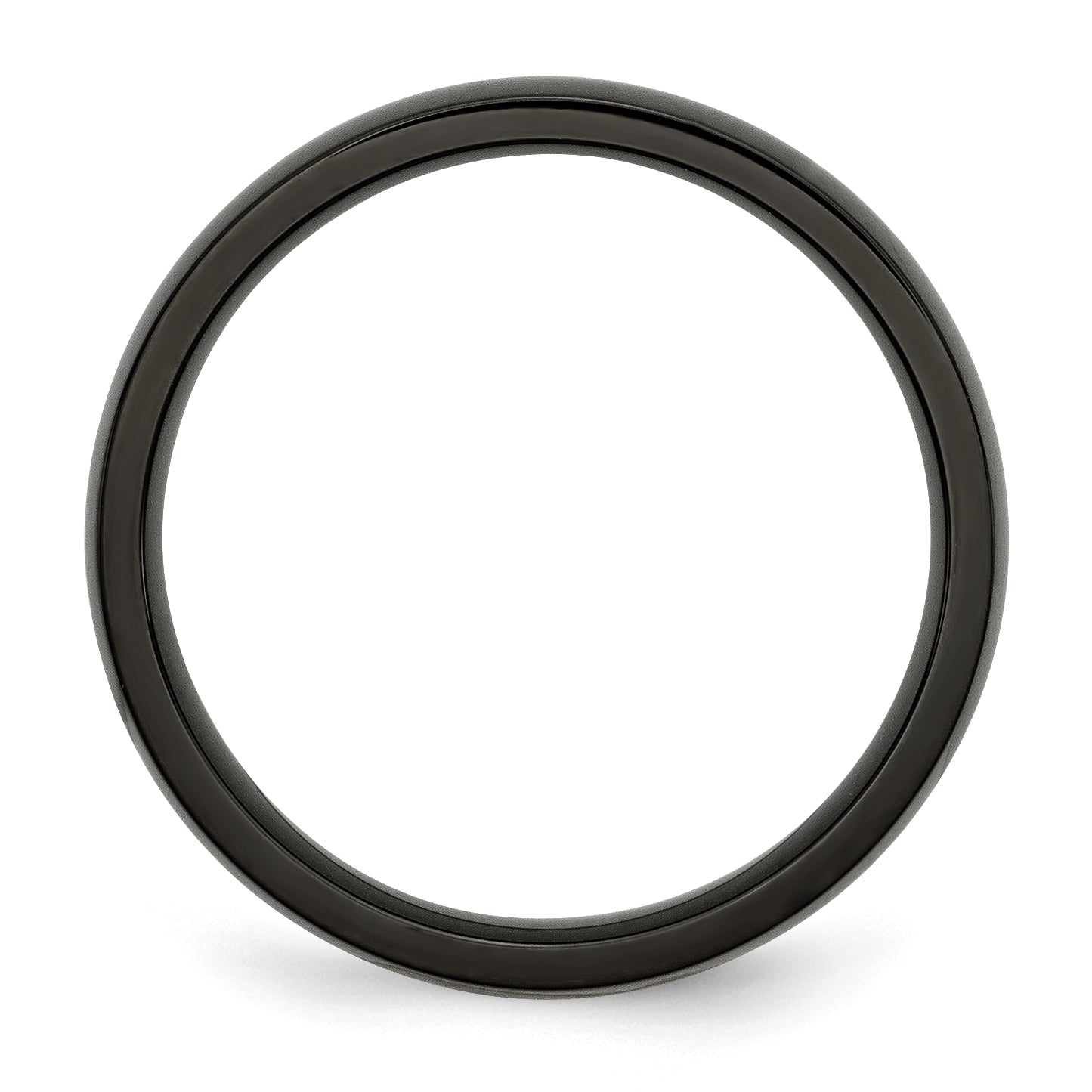 Chisel Stainless Steel Polished Black IP-plated 4mm Band Main image