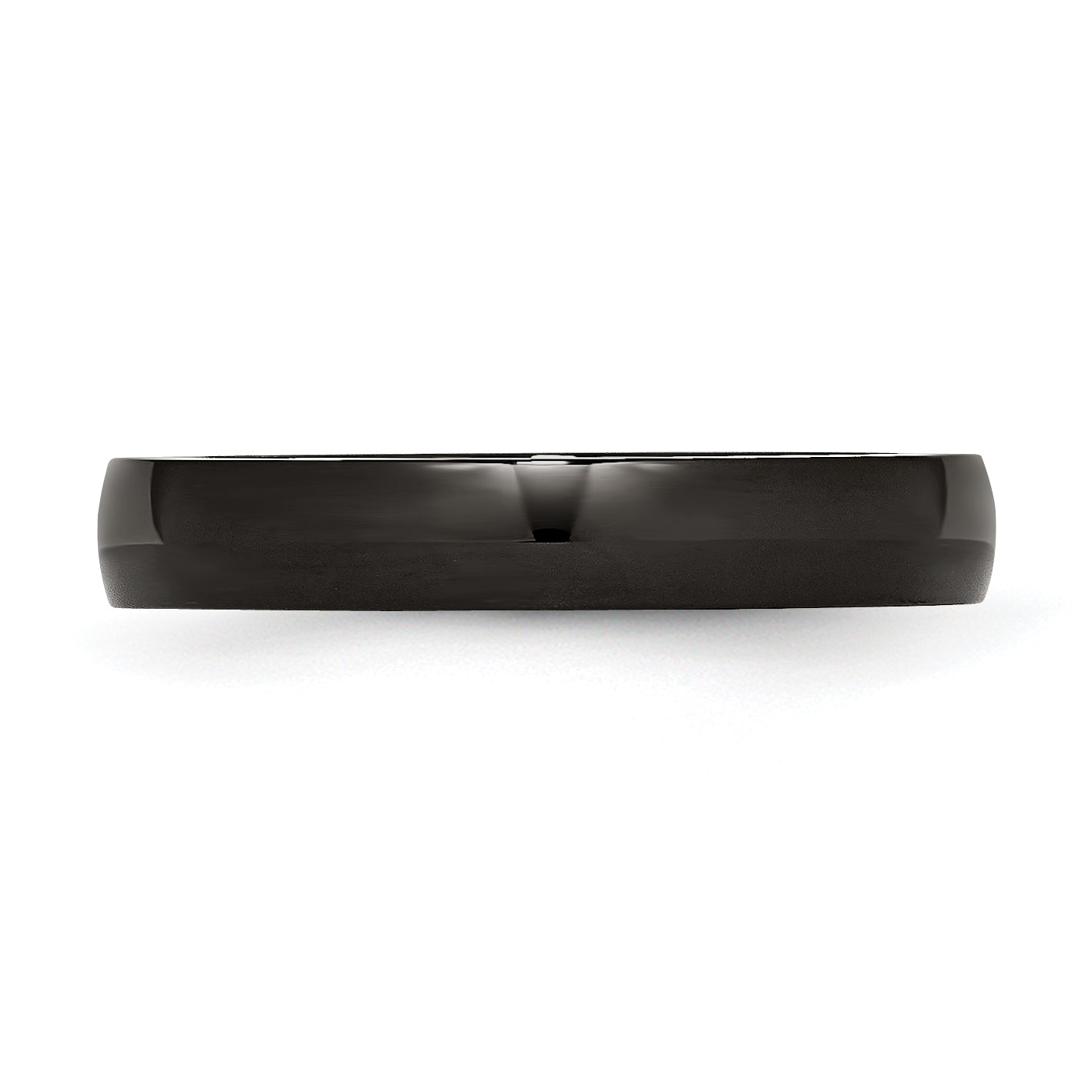 Chisel Stainless Steel Polished Black IP-plated 4mm Band Secondary image