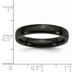 Chisel Stainless Steel Polished Black IP-plated 4mm Band