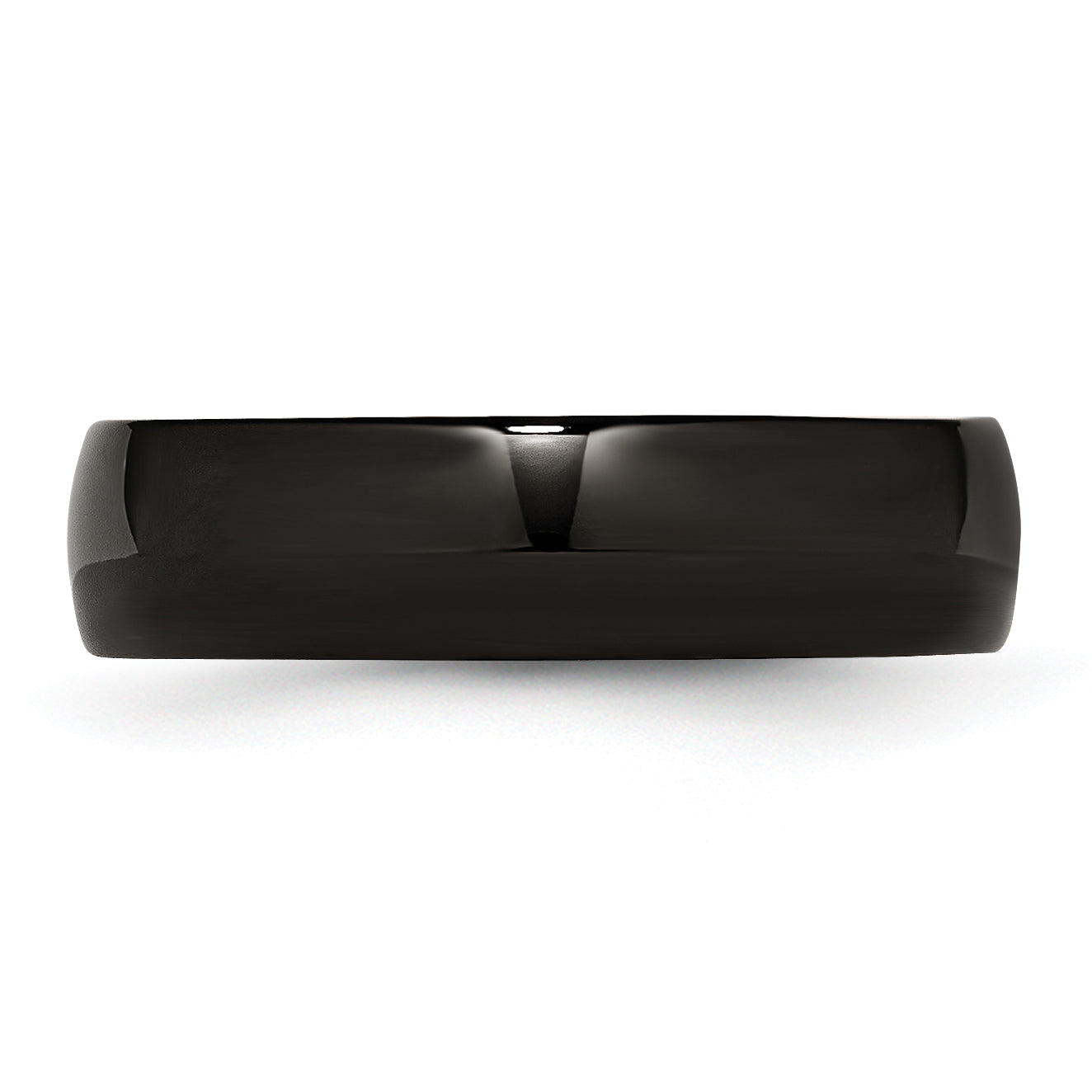 Chisel Stainless Steel Polished Black IP-plated 6mm Band Secondary image