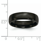 Chisel Stainless Steel Polished Black IP-plated 6mm Band