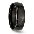 Chisel Stainless Steel Polished Black IP-plated 7mm Band