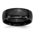 Chisel Stainless Steel Polished Black IP-plated 7mm Band