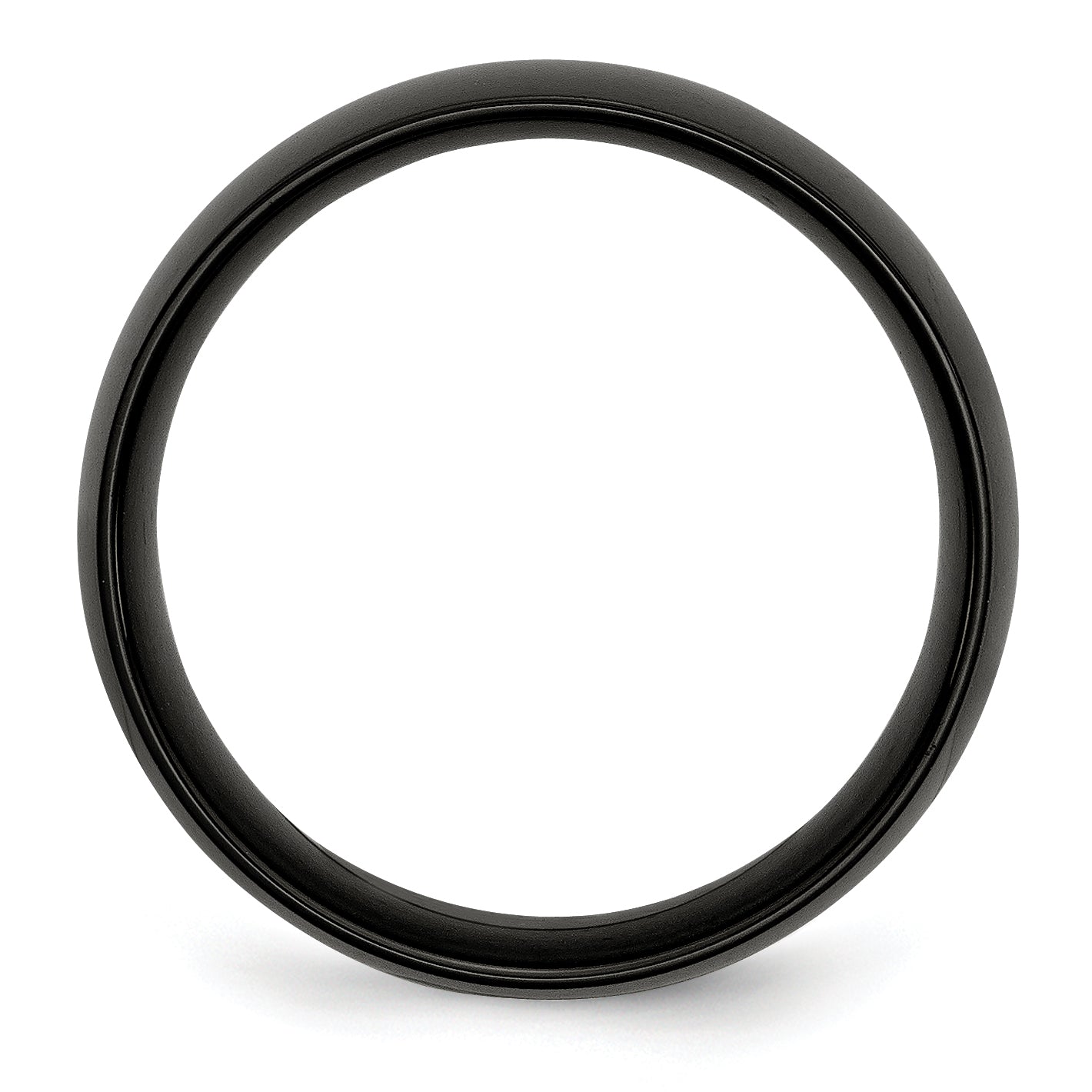 Chisel Stainless Steel Polished Black IP-plated 8mm Band Secondary image