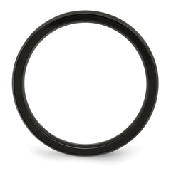 Chisel Stainless Steel Brushed Black IP-plated 4mm Band