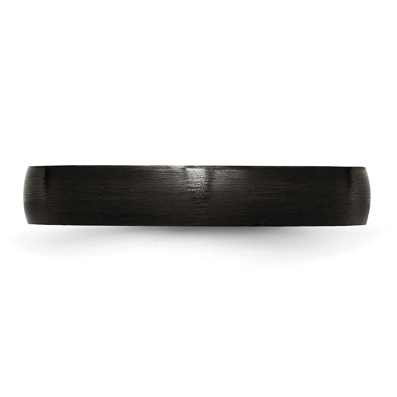 Chisel Stainless Steel Brushed Black IP-plated 4mm Band
