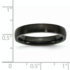 Chisel Stainless Steel Brushed Black IP-plated 4mm Band