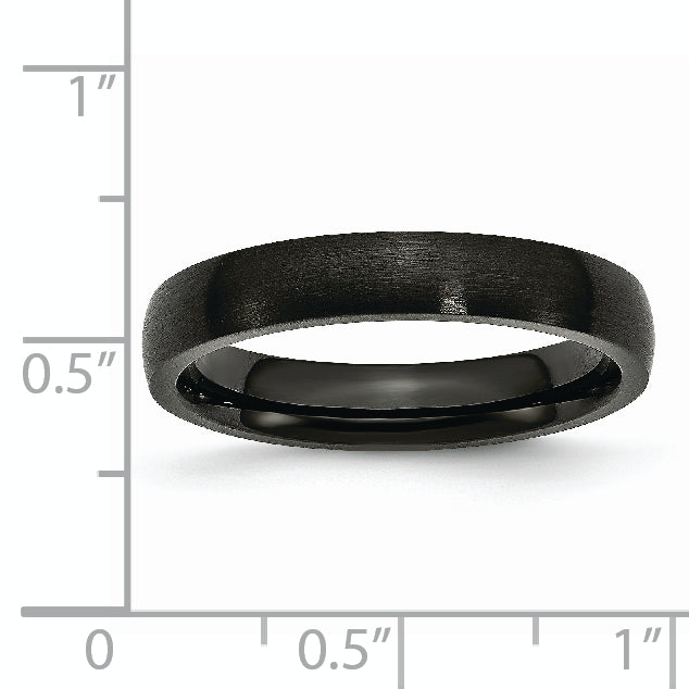 Chisel Stainless Steel Brushed Black IP-plated 4mm Band