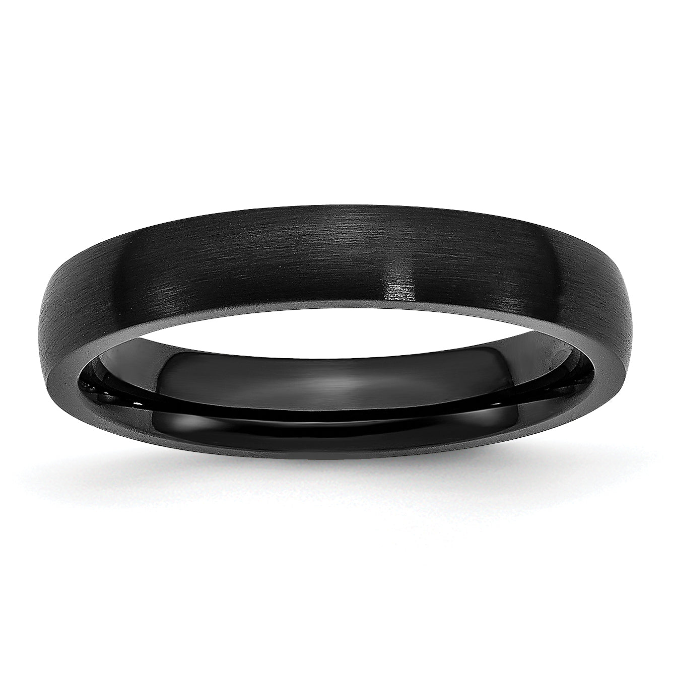 Chisel Stainless Steel Brushed Black IP-plated 4mm Band Main image