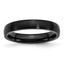 Chisel Stainless Steel Brushed Black IP-plated 4mm Band